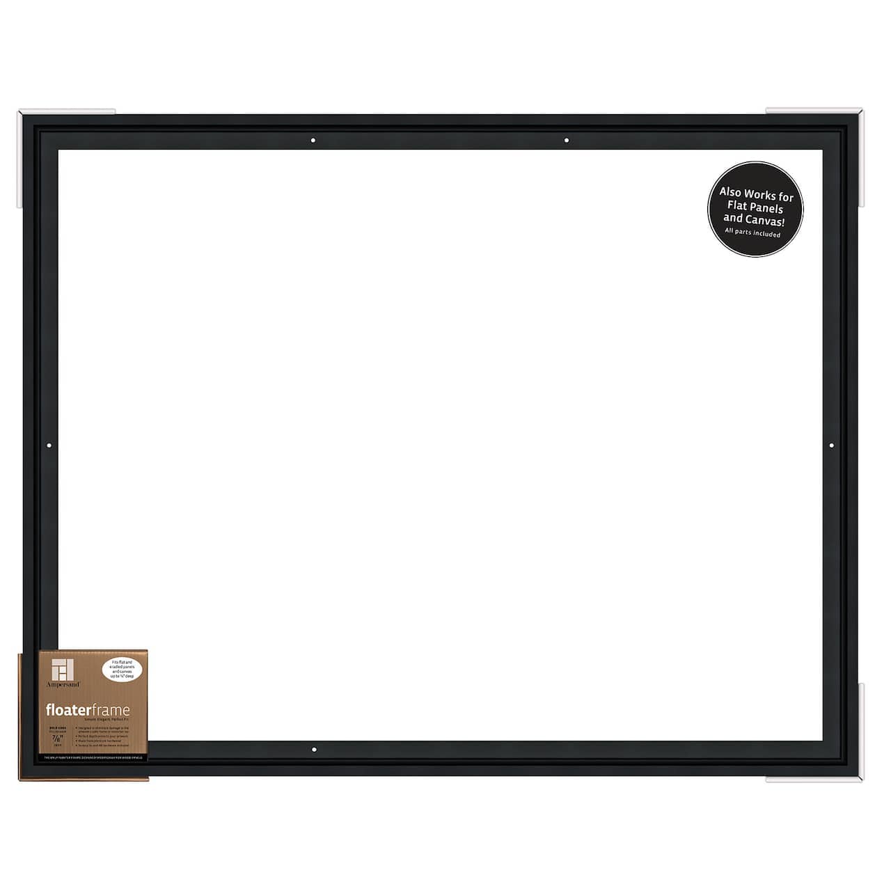 Ampersand® Black Bold Edge 7/8" Deep Floaterframe